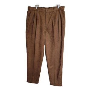 Godbody 40x33 Faux Suede Pants Vintage Men Brown